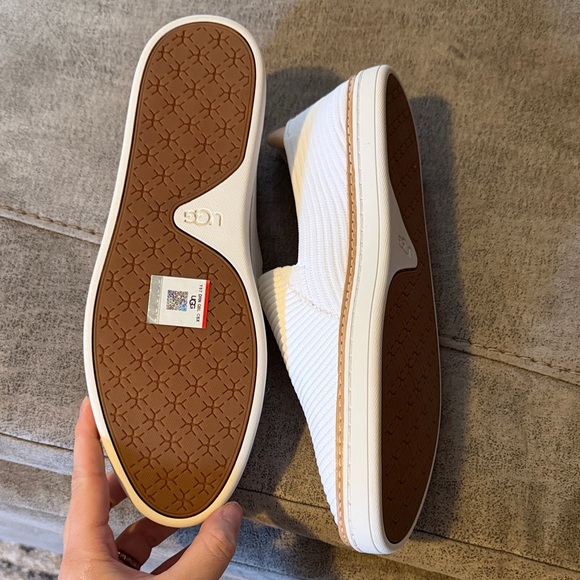 UGG Women's White Slip-On Flats - Picture 3 of 3
